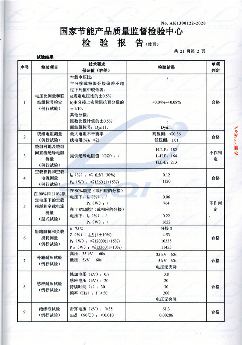 高低压试验报告-S11-1250鸡冠鸡冠鸡冠油浸式变压器-2.jpg